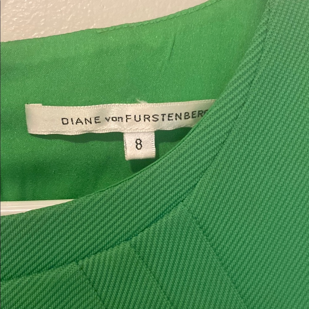 Diane Von Furstenberg Green Sheath Sleeveless Dress Woman 8 - Picture 2 of 7